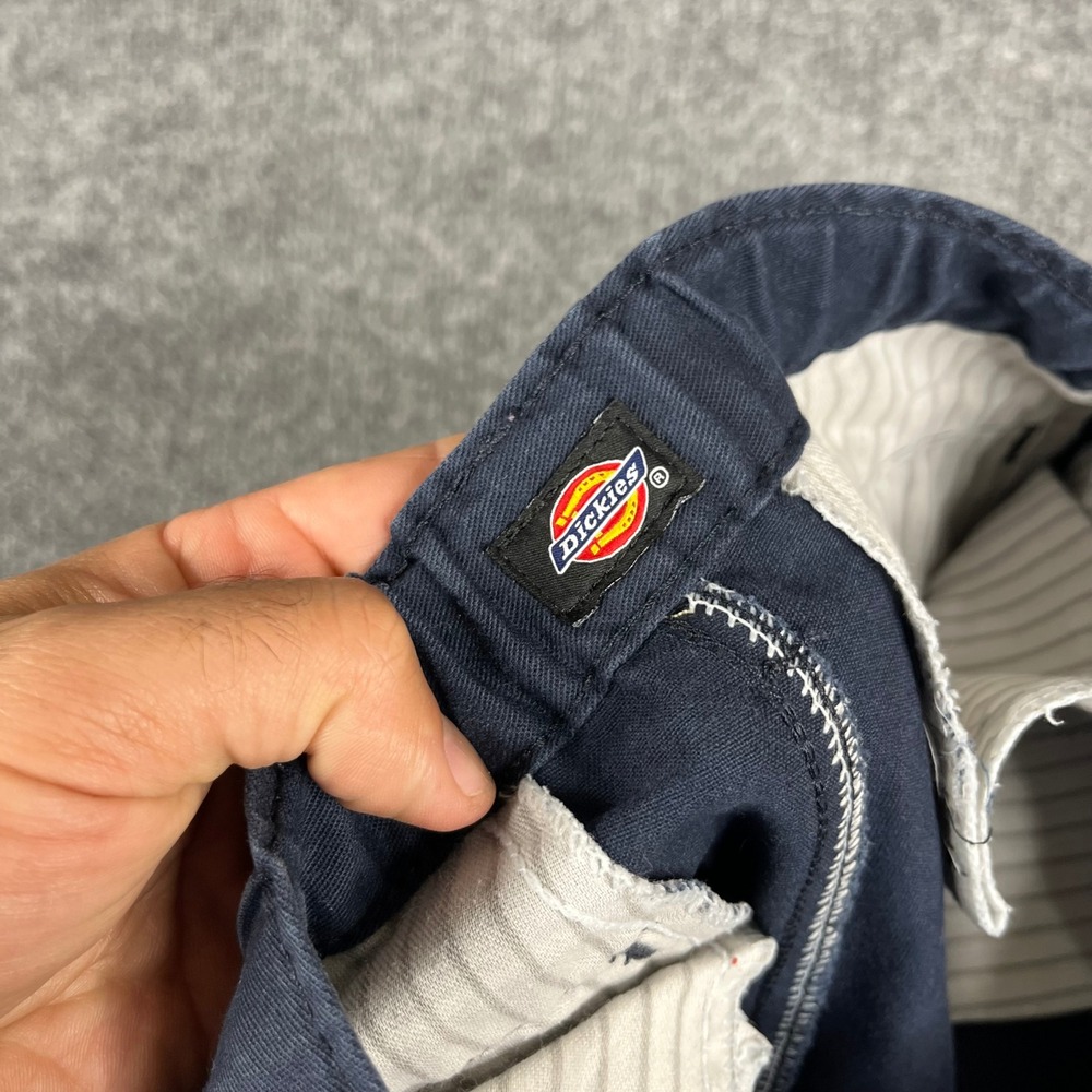 Dickies Pants Kids Size 12 Navy Blue Elastic Waist Straight Leg School Uniform - Picture 7 of 9